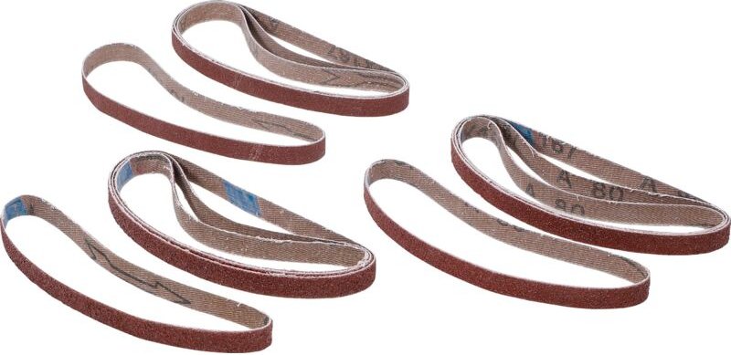 Schleifband-Satz für Art. 8853 10 mm x 330 mm k 60 - 80 - 120 12 tlg.