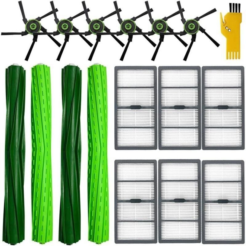 Zubehörset für iRobot Roomba s9+ (9550) S9 (9150) Saugroboter, Ersatzteile, 16-teilig: 2 Sets Walzenbürsten, 6 Filter, 6...