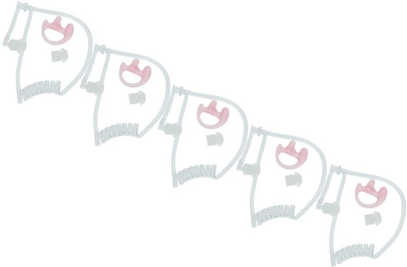 vhbw 5x Security Schallschlauch Ohrhörer, 10x Ohrstöpsel, 5x Ohreinsatz M für Headset, Funkgerät - Für linkes Ohr, trans...