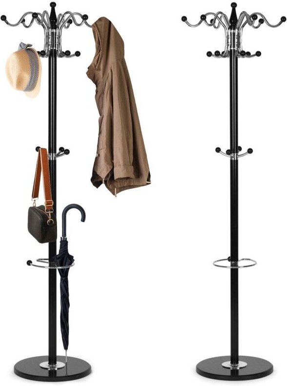 Standgarderobe mit 16 haken metall 172 cm modernhome