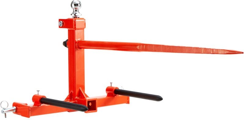 Mophorn - 49' Heuspeer. 1600 lbs Tragkraft. Traktoraufsatz mit Dreipunktaufhängung. Wird mit 2 17,5' Stabilisierungsspee...