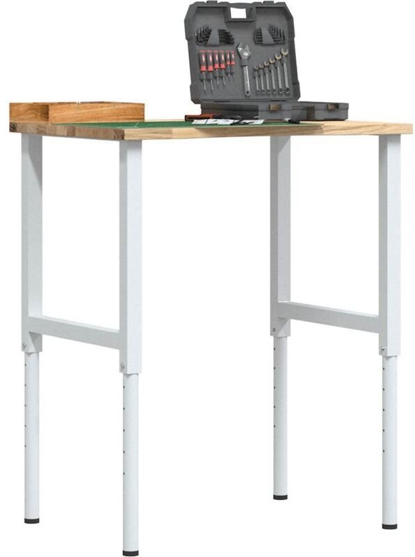 Werkbank 80x60x(71,5-98) cm Massivholz Eiche Vidaxl
