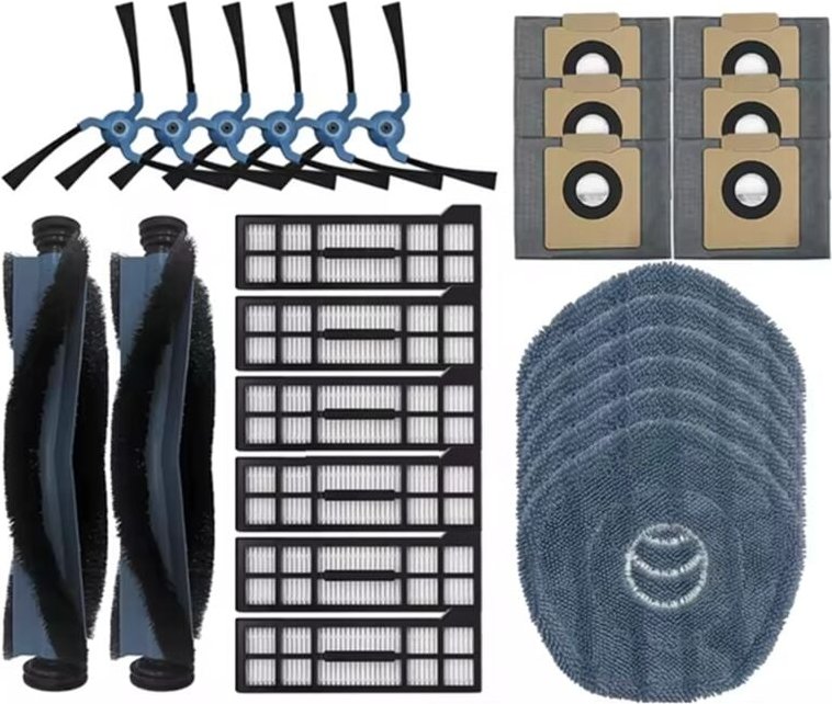 Für X10 Pro Omni Wichtigsten Seite Pinsel HEPA-Filter Mopp Pads Staub Taschen