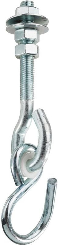 HSI Deckenhaken gewunden, zweiteilig m.Holzgewinde, Eisen, verzinkt, 10x180 mm, 1 STK