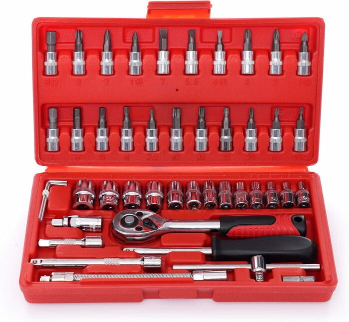 46-teiliger Werkzeugsatz mit Steckschlüsseln KD10525