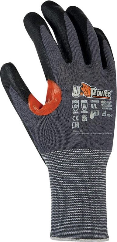 U-Power Kumba Arbeitshandschuhe Sicherheits-Nylon-Touchscreen Grau 8/M