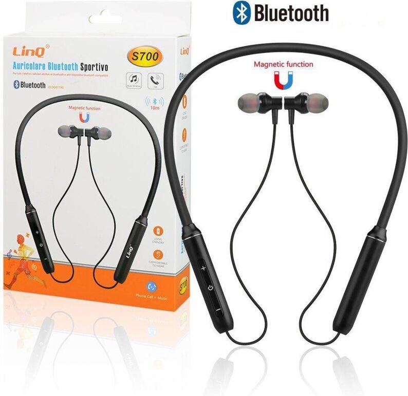 Trade Shop Traesio - Trade Shop - kopfhörer bluetooth-kopfhörer magnetisches nackenband sport smartphone S700 -