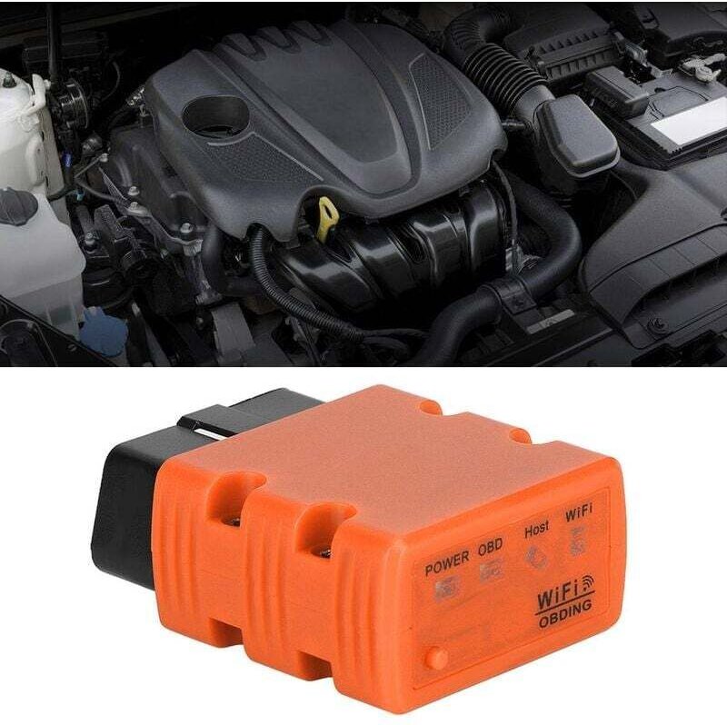 Vtizikl KONNWEI OBD2 KW902 ELM Voiture Outil de Diagnostic Auto Scanner Lecteur de Code pour Téléphone (Orange)
