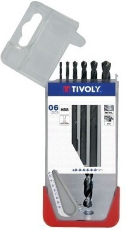 Metallbohrer-Set mit Kreuzspitzen, 6 Bohrer von 2 bis 8