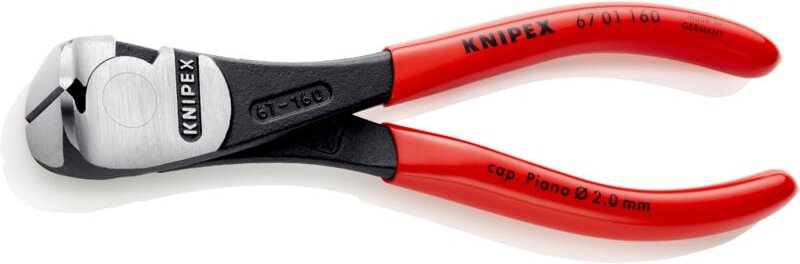 67 01 160 Kraft-Vornschneider schwarz atramentiert 160 mm - Knipex