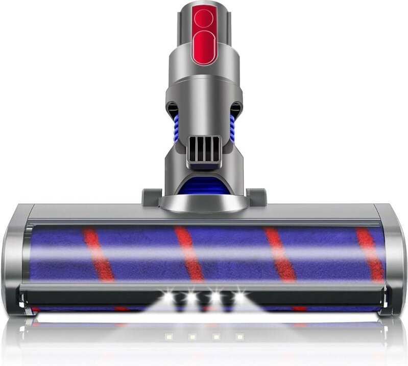 Motorisierte Bürste kompatibel mit Dyson V7 V8 V10 V11 V15. Weiche Walze für Parkett, Fliesen und Licht für dunkle Ecken...