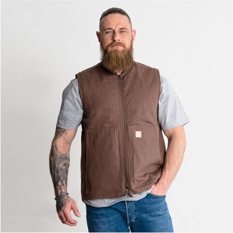 Heavy Work Vest Padded bci cotton m Signature Brown - Stier