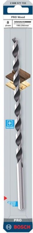 Bosch PRO Holzspiralbohrer Wood, 8x190x250 mm