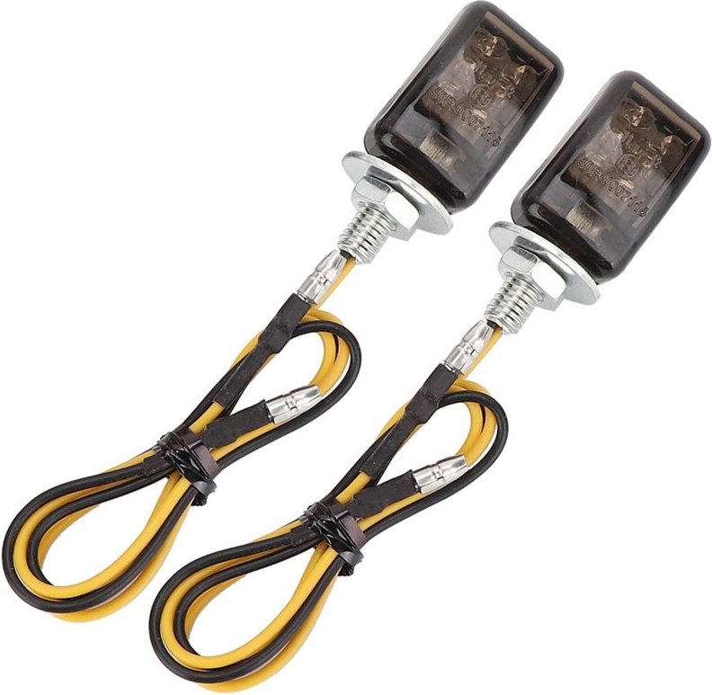 aqxreight Mini Universal Gelbe LED-Blinker für Motorräder, Autozubehör, Maximale Sichtbarkeit, Rennsicherheit, Langzeitn...
