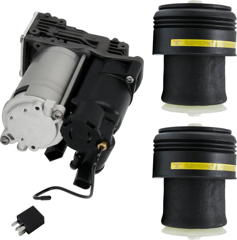 Paar for BMW X5 E70 X6 E71 E72 Luftfederung Hinten Faltenbalg + Kompressor