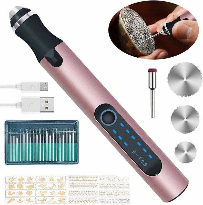 Stylo graveur électrique, outil de gravure, mini stylo graveur sans fil, stylo graveur multifonction, outil rotatif diy,...