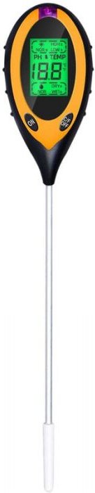 Boden-PH-Messgerät, 4-in-1-Bodenfeuchtigkeits-/Licht-/pH-/Temperatur-Tester, Gartenwerkzeug-Sets für den Garten, Batteri...
