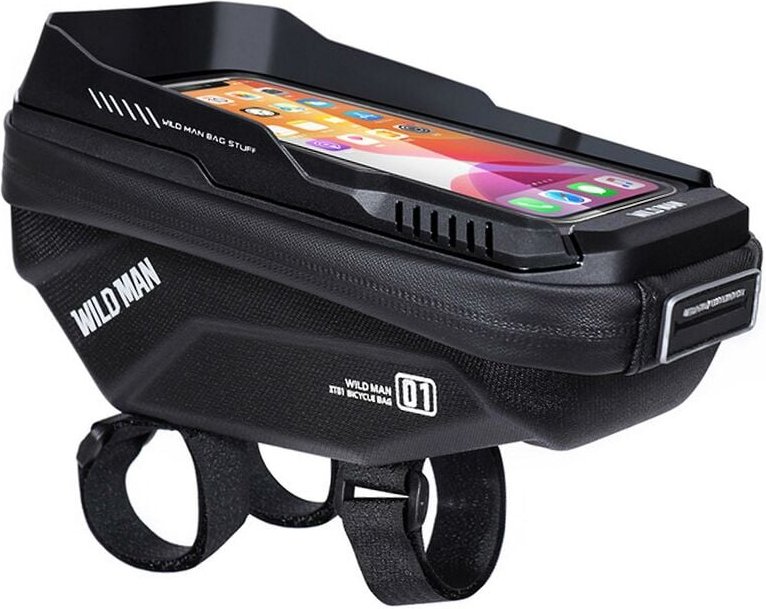 Touchscreen-Fahrradlenkertasche, wasserdichte Vorderrahmen-Oberrohr-Fahrradtasche, großes Fassungsvermögen