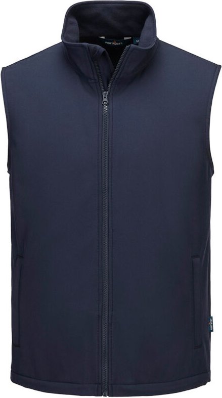 Softshell-Weste Print And Promo (2 Schichten) - Größe XL - Marine - Portwest