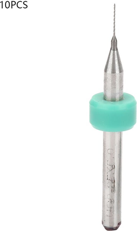 10 Mini-Hartmetallbohrer, hohe Härte, 0,25 mm, Mini-Hochhärte für CNC-Gravur von Leiterplatten (0,25 mm)