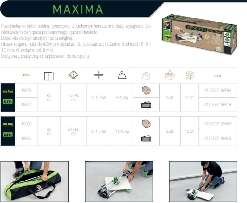 Rubi przyrząd do cięcia glazury maxima 85cm