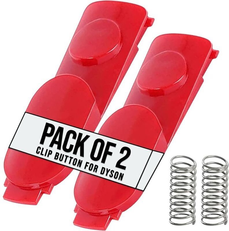 Set mit 2 Verriegelungsknopfclips für Dyson Staubsauger mit Feder für Dyson V10 V11 V8 V7 V15 Bürstenkopf - Dyson Ersatz...