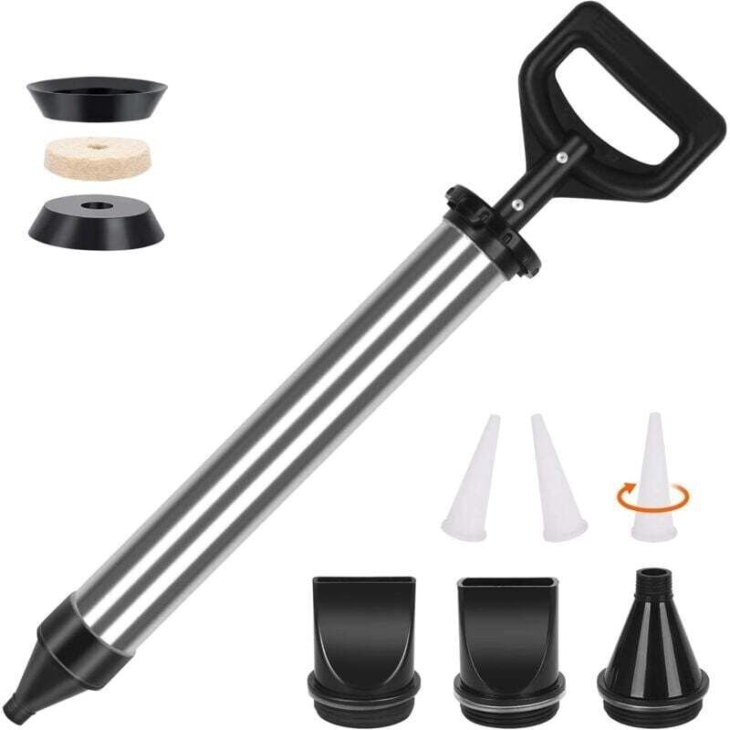 Mörserpistole – Mörserpumpe aus Edelstahl, Mörserspritze – Manuell, mit 4 Düsen – Extruderpistole