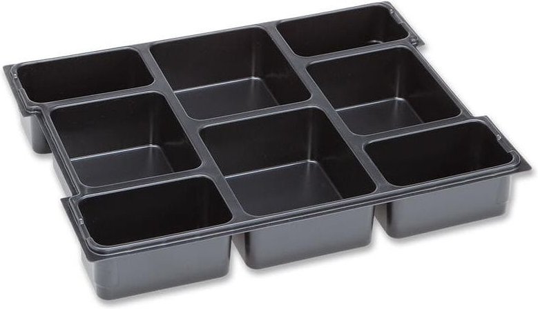 FP - Kleinteileeinsatz l-boxx® lb 102 B404xT312xH61mm Polystyrol mit 8 Mulden schwarz