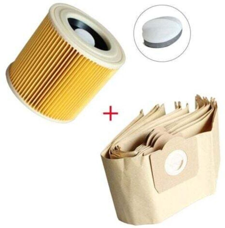5er-Pack Filterelement passend für Karcher Staubsauger NT20/1 NT30/1 N T38, Zubehör