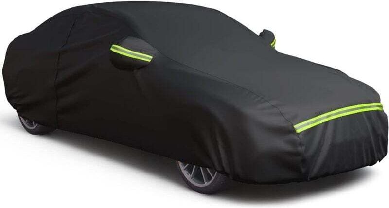 Autoabdeckung mit Reißverschluss rechts, UV-beständig, wasserdicht, winddicht, staubdicht, kratzfest, Größe M (430-175-1...