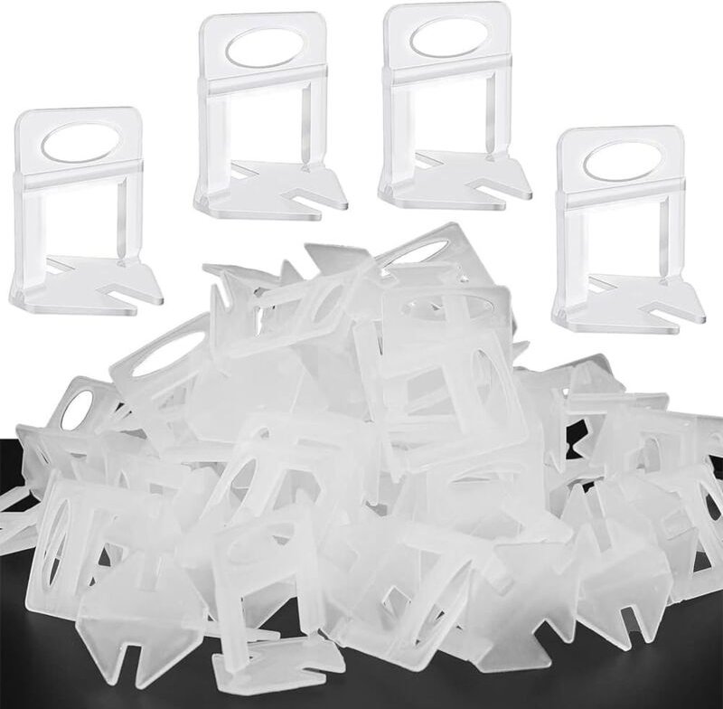 100 Stück Standard Laschen Fugenbreite 1.5mm, Nivelliersystem Fliesen Nivellierhilfe Zuglaschen Fugenbreite Verlegehilfe...