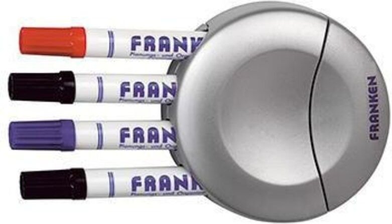 Tafelschreiberhalter inkl. Tafelwischer Kunststoff silber