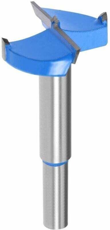 38-mm-Bohrer, Hartmetall-Bohrer für Holzlochsägen, Scharnierlochbohrer für die Holzbearbeitung (blau, grau)