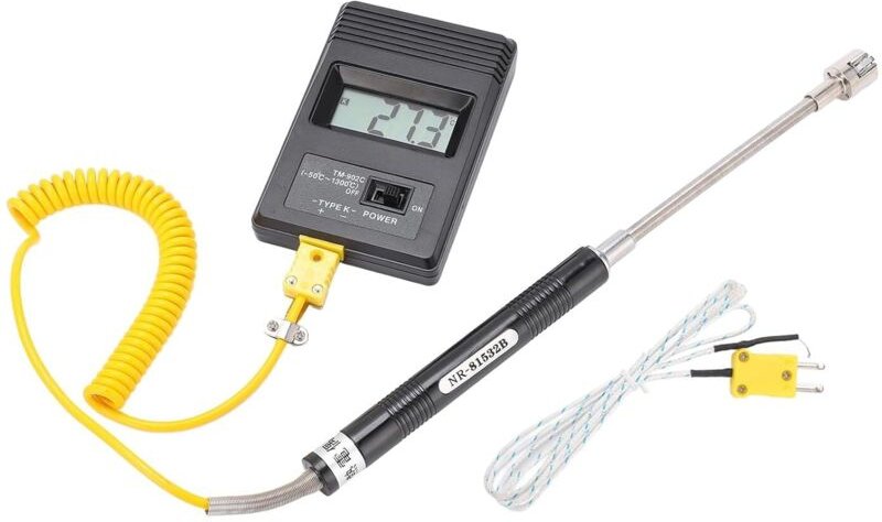 Digitales LCD-Thermometer mit Typ-K-Thermoelement-Sensorsonde