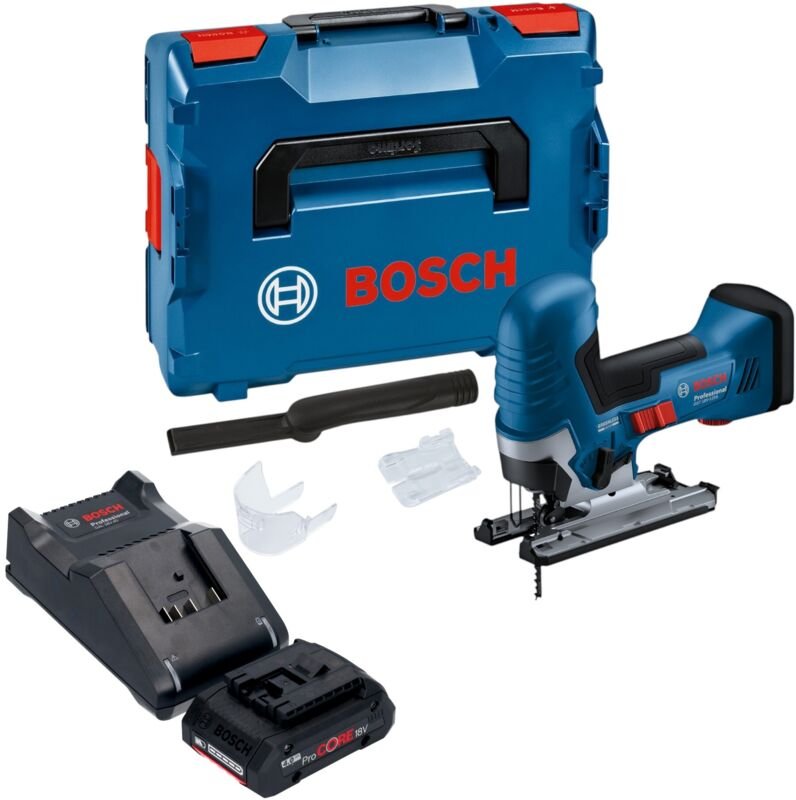 Bosch GST 18V-125 S Professional Akku Stichsäge 18 V 125 mm Brushless + 1x ProCORE Akku 4,0 Ah + Ladegerät + L-Boxx