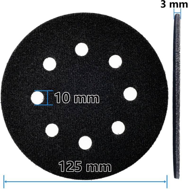 Interface 125 mm weiches Schleifpad, Interface-Kissenpad, Adapter - Ymyny