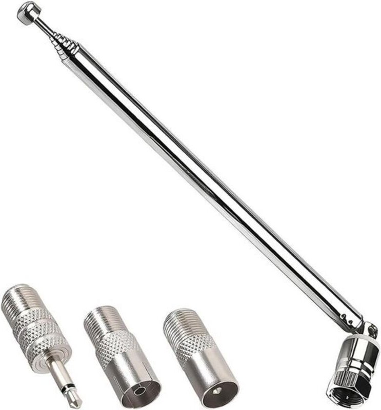 Teleskop-FM-Ersatzantenne für DAB-Autoradios mit F-Stecker, kompatibel mit Bluetooth-Stereo-Audiosystemen und Heimkino-V...