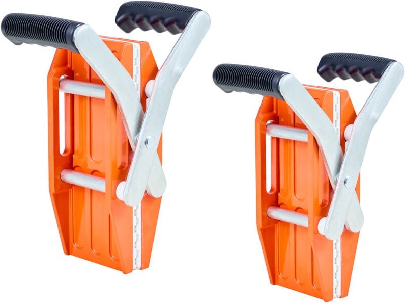 Mophorn Zweihändige Steintrageklemmen 280x120x190 mm, Tragkraft 300 kg, 2er-Pack Hebewerkzeuge mit Gummibeschichtung (0-...