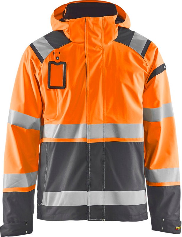 Arbeitsjacke Hardshell-Stretch 2D Hochsichtbarkeit 4987 – Neonorange / Anthrazitgrau M