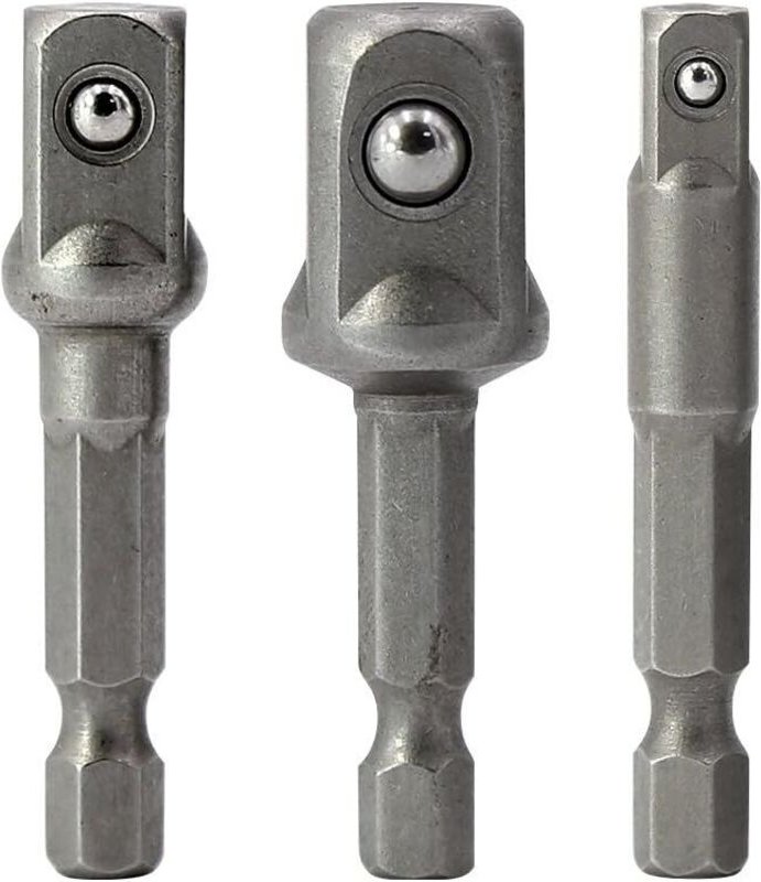3-teiliger Sechskantmutter-Adapter, Steckeradapter, Schraubendreher-Stecknuss-Adapter 1/4",/1/2",/3/8"