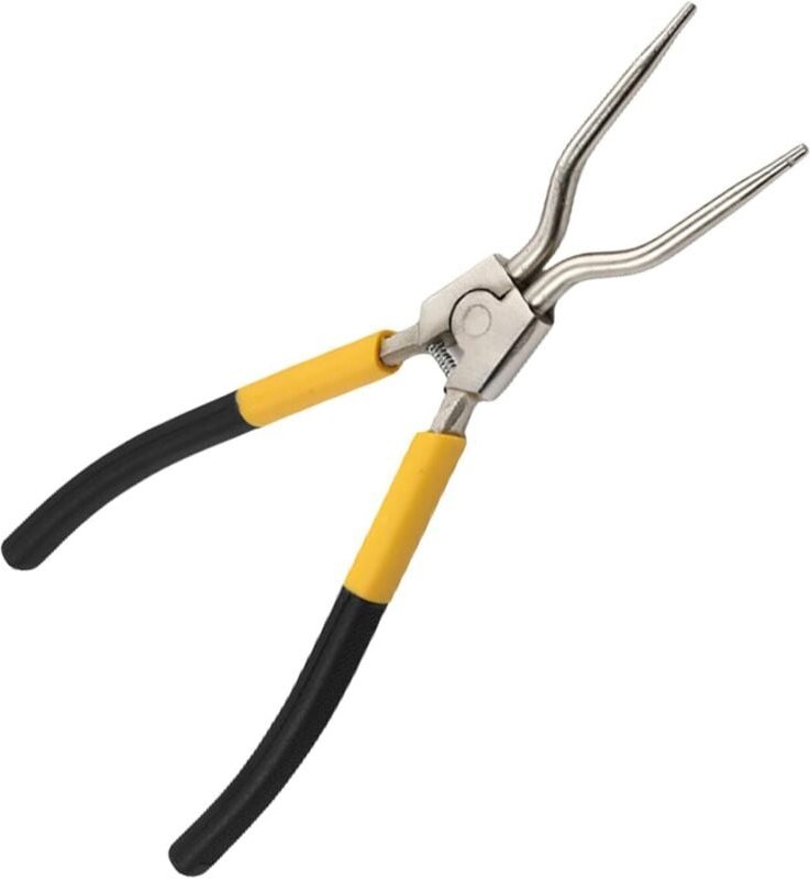 28 cm Feder - gelber Griff - Schlaufe - Werkzeughalter - Geräteentladewerkzeug - 1 Stück