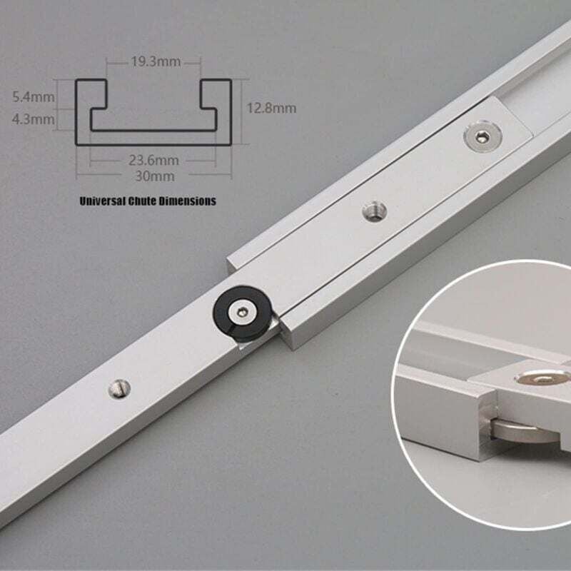 Führungsschiene, verstellbare T-Schiene aus Aluminiumlegierung mit Gehrungsanschlag und Montageschiene (300 Gleitstücke)