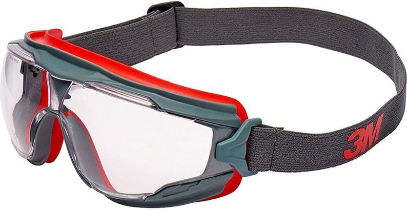 Google Gear GG501SGAF-EU Schutzbrille - Grau / Rot - - Grau / Rot - 3M