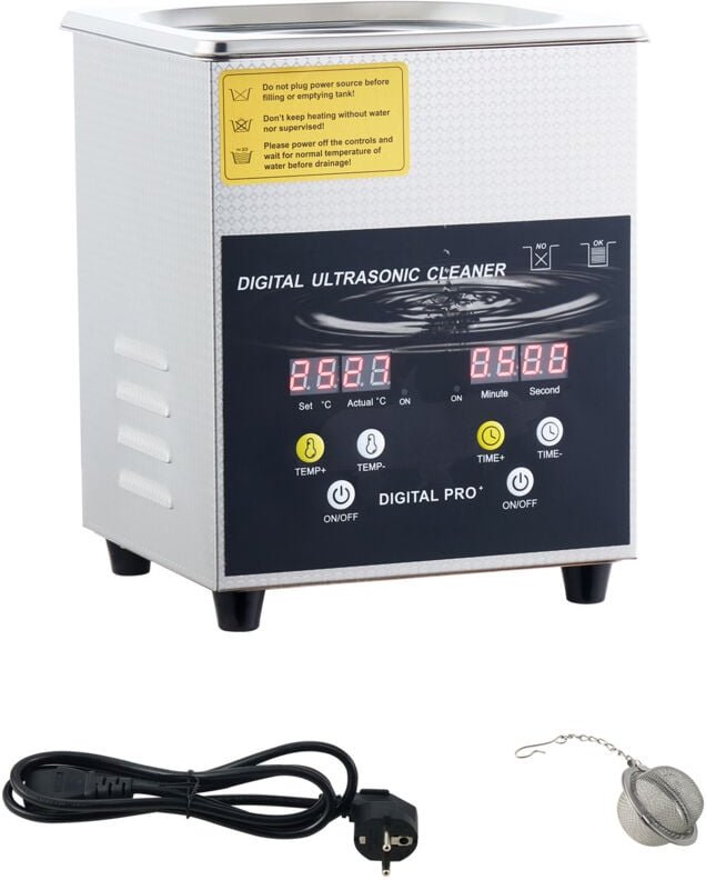 Verbesserter Ultraschallreiniger, professioneller digitaler 2-Liter-Laborreiniger mit Timer für die gründliche Reinigung...