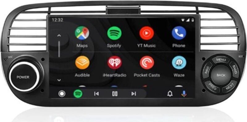 Android 14.0 2025 Radiobildschirm für Fiat 500 (2007 - 2014) - Mit Apple CarPlay, Android Auto, Navigation und Radio