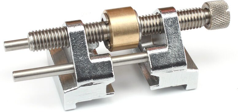 Linghhang - Messerschärfführung – Edelstahl – seitliche Klemme – fester Winkel – mit Messingrolle, geeignet für Holzmeiß...