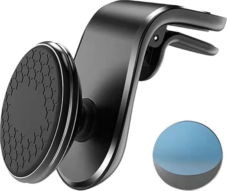 Magnetische Autotelefonhalterung, magnetische Handyhalterung mit 360°-Drehung, L-förmige magnetische Autohalterung (schw...