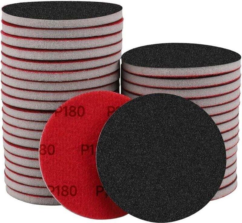 Thumbnail - Paquet de 20 éponges de ponçage de 3 pouces, grain 180-3000, tampons de ponçage flexibles remplis de mousse, adaptés à u...