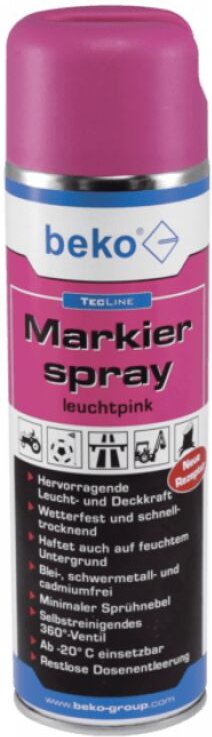 Markierspray TecLine 500 ml Leuchtpink - Beko