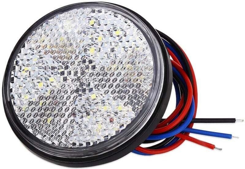 LED-Anhängerleuchten, 12V Rücklicht für Anhänger, 2 Stück, Anhänger-Bremslicht, runder LED-Reflektor, LED-Positionsleuch...